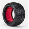 AKA PRODUCTS, INC. 1/10 Crosslink Rear 2.2 Tires, Clay with Red Inserts (2): Buggy for Tires & Wheels