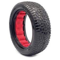 AKA PRODUCTS, INC. 1/10 Scribble Front 2WD 2.2 Tires, Ultra Soft with Red Inserts (2): Buggy for Tires & Wheels