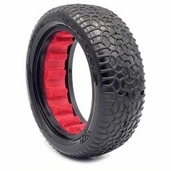 AKA PRODUCTS, INC. 1/10 Scribble Front 2WD 2.2 Tires, Soft Long Wear with Red Inserts (2): Buggy for Tires & Wheels