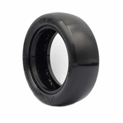 AKA PRODUCTS, INC. 1/10 Slick Front 2WD 2.2 Super Soft Long Wear Tires, Red Inserts (2): Buggy for Tires & Wheels