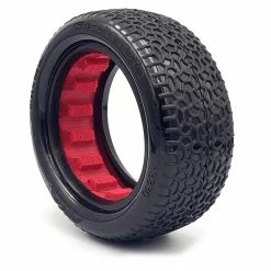 AKA PRODUCTS, INC. 1/10 Scribble Front 4WD 2.2 Tires, Ultra Soft with Red Inserts (2): Buggy for Tires & Wheels