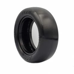 AKA PRODUCTS, INC. 1/10 Slick Front 4WD 2.2 Tires, Clay with Red Insert (2): Buggy for Tires & Wheels