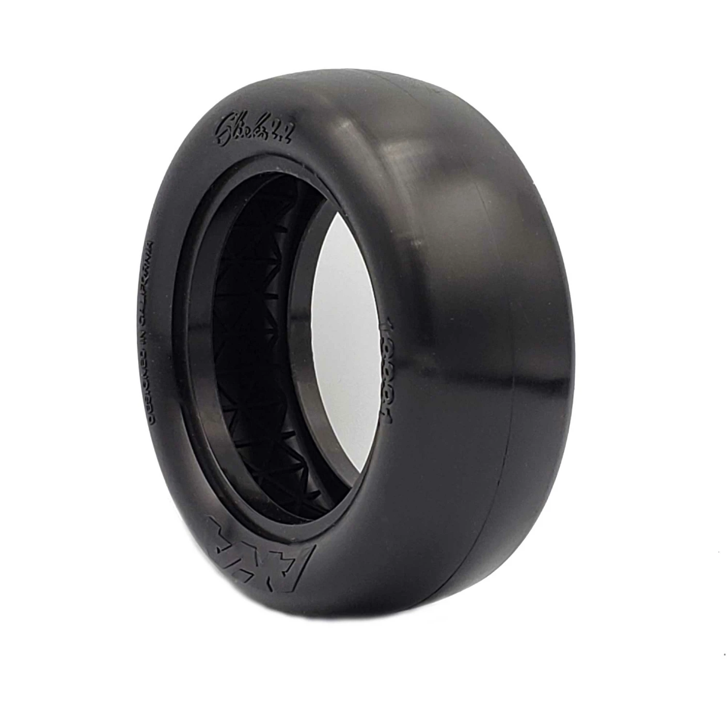 AKA PRODUCTS, INC. 1/10 Slick Front 4WD 2.2 Tires, Clay with Red Insert (2): Buggy for Tires & Wheels