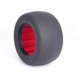 AKA PRODUCTS, INC. 1/10 Slicks, Clay Tires with Red Inserts (2): Stadium Truck for Tires & Wheels