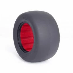 AKA PRODUCTS, INC. 1/10 Slicks, Super Soft Tires with Red Inserts (2): Stadium Truck for Tires & Wheels