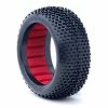 AKA PRODUCTS, INC. 1/8 I-Beam Super Soft Tires, Red Inserts (2): Buggy for Tires & Wheels