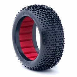 AKA PRODUCTS, INC. 1/8 I-Beam Super Soft Tires, Red Inserts (2): Buggy for Tires & Wheels