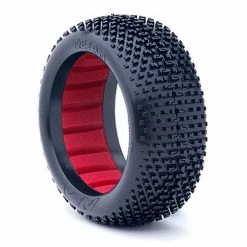 AKA PRODUCTS, INC. 1/8 I-Beam Soft Long Wear Tires, Red Inserts (2): Buggy for Tires & Wheels