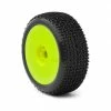 AKA PRODUCTS, INC. 1/8 Cityblock Super Soft Long Wear Pre-Mounted Tires, Yellow EVO Wheels (2): Buggy for Tires & Wheels