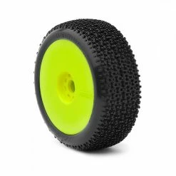 AKA PRODUCTS, INC. 1/8 Cityblock Super Soft Long Wear Pre-Mounted Tires, Yellow EVO Wheels (2): Buggy for Tires & Wheels