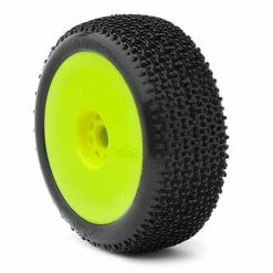 AKA PRODUCTS, INC. 1/8 Cityblock Ultra Soft Pre-Mounted Tires, Yellow EVO Wheels (2): Buggy for Tires & Wheels