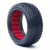 AKA PRODUCTS, INC. 1/8 Crossbrace Soft Tires, Red Inserts (2): Buggy for Tires & Wheels