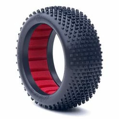AKA PRODUCTS, INC. 1/8 Crossbrace Soft Tires, Red Inserts (2): Buggy for Tires & Wheels