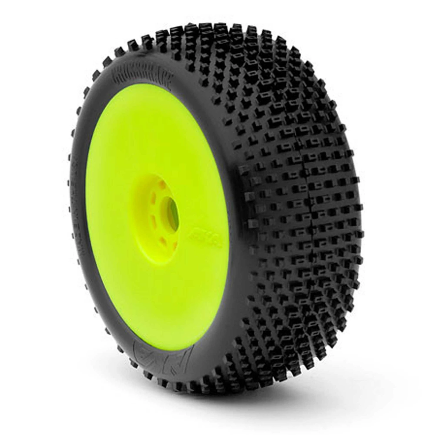 AKA PRODUCTS, INC. 1/8 Crossbrace Medium Long Wear Pre-Mounted Tires, Yellow EVO Wheels (2): Buggy for Tires & Wheels
