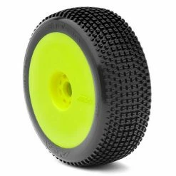 AKA PRODUCTS, INC. 1/8 Enduro Soft Long Wear Pre-Mounted Tires, Yellow EVO Wheels (2): Buggy for Tires & Wheels