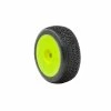 AKA PRODUCTS, INC. 1/8 Impact Soft Long Wear Pre-Mounted Tires, Yellow EVO Wheels (2): Buggy for Tires & Wheels