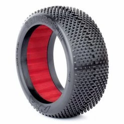 AKA PRODUCTS, INC. 1/8 Gridiron II Super Soft Long Wear Tires, Red Inserts (2): Buggy for Tires & Wheels