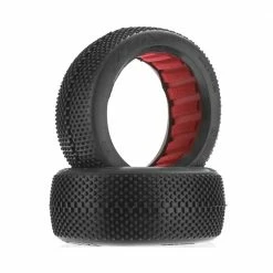 AKA PRODUCTS, INC. 1/8 Gridiron II Soft Long Wear Tires, Red Inserts (2): Buggy for Tires & Wheels