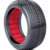 AKA PRODUCTS, INC. 1/8 Gridiron II Medium Long Wear Tires, Red Inserts (2): Buggy for Tires & Wheels