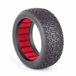 AKA PRODUCTS, INC. 1/8 Chain Link Soft Tires, Red Inserts (2): Buggy for Tires & Wheels