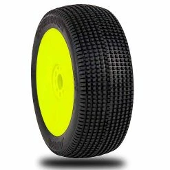 AKA PRODUCTS, INC. 1/8 Super Soft Double Down EVO Pre Mounted Wheels Yellow (2): BX for Tires & Wheels