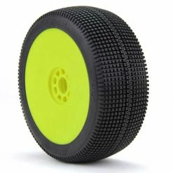 AKA PRODUCTS, INC. 1/8 Zipps Super Soft Long Wear Pre-Mounted Tires, Yellow EVO Wheels (2): Buggy for Tires & Wheels