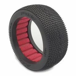 AKA PRODUCTS, INC. 1/8 P1 Super Soft Long Wear Tires, Red Inserts (2): Buggy for Tires & Wheels