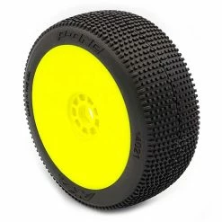 AKA PRODUCTS, INC. 1/8 P1 Super Soft Pre-Mounted Tires, Yellow EVO Wheels (2): Buggy for Tires & Wheels