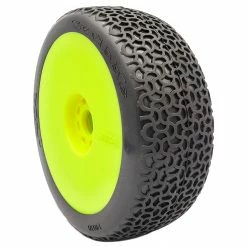 AKA PRODUCTS, INC. 1/8 Scribble Super Soft Long Wear Pre-Mounted Tires, Yellow EVO Wheels (2): Buggy for Tires & Wheels