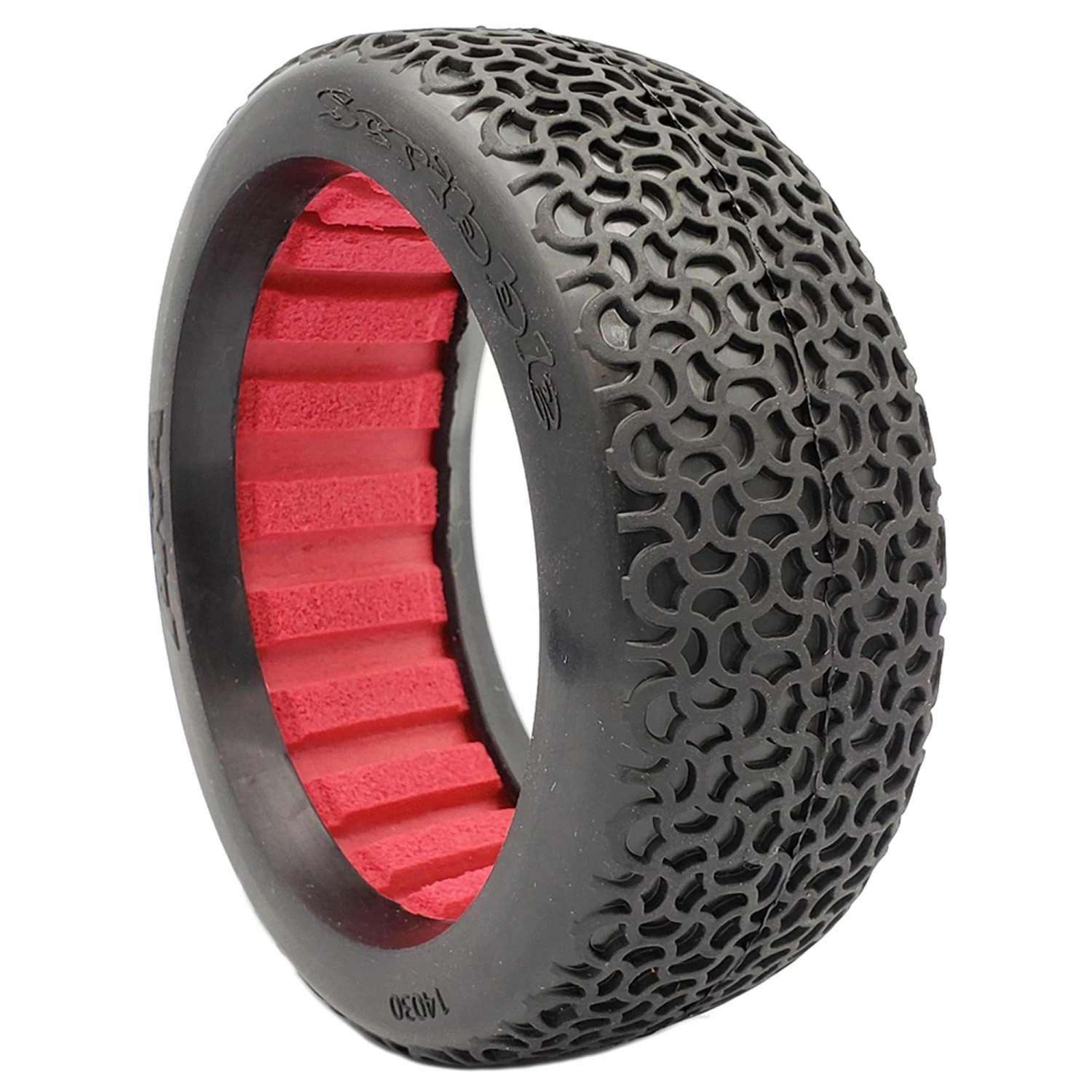 AKA PRODUCTS, INC. 1/8 Scribble Super Soft Tires, Red Inserts (2): Buggy for Tires & Wheels