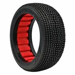 AKA PRODUCTS, INC. 1/8 2AB Super Soft Long Wear Tires, Red Inserts( 2): Buggy for Tires & Wheels