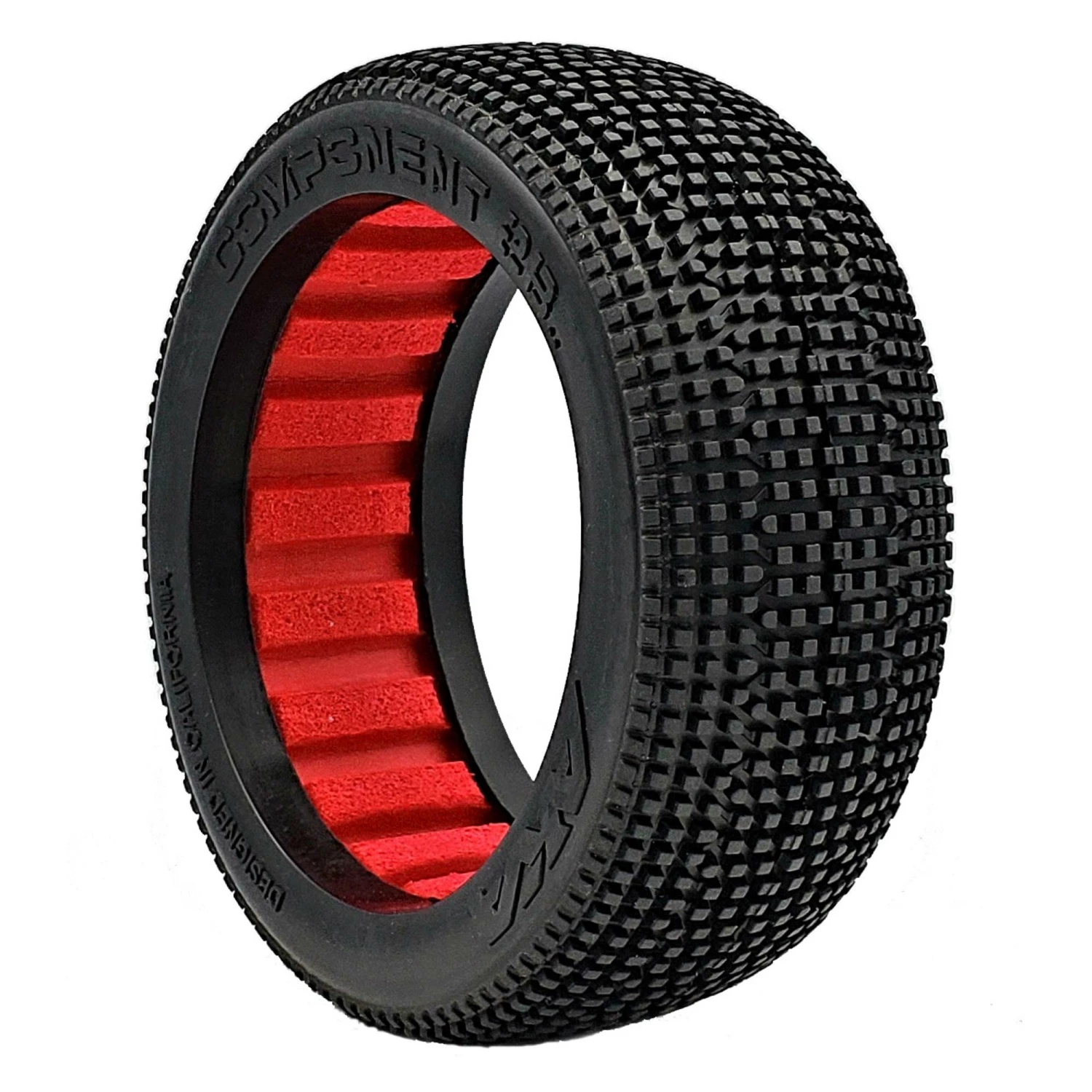 AKA PRODUCTS, INC. 1/8 2AB Super Soft Long Wear Tires, Red Inserts( 2): Buggy for Tires & Wheels