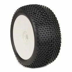 AKA PRODUCTS, INC. 1/8 EVO I-Beam Soft Long Wear Pre-Mounted Tires, Yellow Wheels (2): Truggy for Tires & Wheels