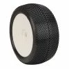 AKA PRODUCTS, INC. 1/8 EVO Gridiron Super Soft Long Wear Pre-Mounted Tires, White Wheels (2): Truggy for Tires & Wheels