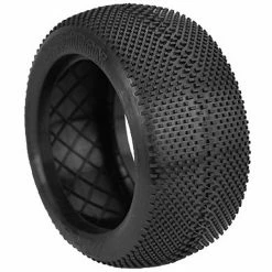 AKA PRODUCTS, INC. 1/8 EVO Gridiron Medium Long Wear Tires, Red Inserts (2): Truggy for Tires & Wheels