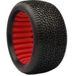 AKA PRODUCTS, INC. 1/8 EVO Scribble Ultra Soft Tires, Red Inserts (2): Truggy for Tires & Wheels