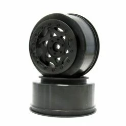 AKA PRODUCTS, INC. 1/10 Cyclone SC Front/Rear Wheel, Black: Slash 4x4, Blitz, SCRT10 (2) for Tires & Wheels